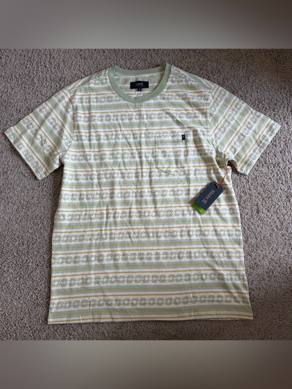 ROARK Journey Jacquard Crew Tee T Shirt